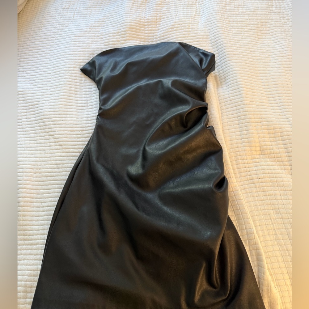 Zara faux leather dress